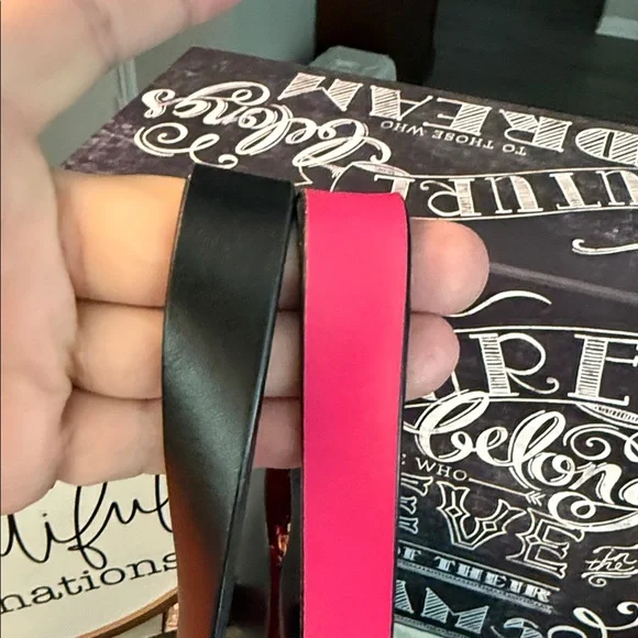 Kate Spade Black Tote with Pink Accents EUC - Picture 3 of 5